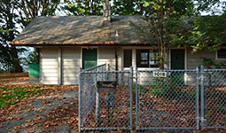 Front of a fieldhouse